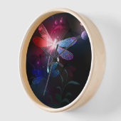 Glimmerne Rote Libelle Uhr (Winkel)