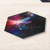 Glimmerne Rote Libelle Untersetzer (angewinkelt)