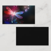 Glimmerne Rote Libelle Visitenkarte (Vorne/Hinten)