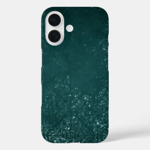 Glimmery Aquamarin Grunge   Rich Dark Green Glam D iPhone 16 Hülle