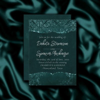 Glimmery Aquamarin Grunge | Rich Dark Green Glam D