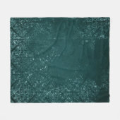 Glimmery Aquamarin Grunge | Rich Dark Green Glam D Fleecedecke (Vorderseite (Horizontal))