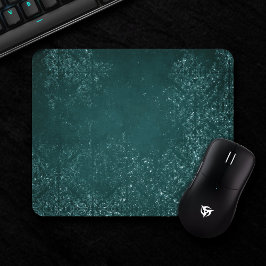 Glimmery Aquamarin Grunge | Rich Dark Green Glam D Mousepad
