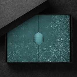 Glimmery Aquamarin Grunge | Rich Dark Green Glam D Seidenpapier