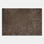 Glimmery Bronze Grunge | Rich Brown Glam Damask Geschenkpapier Set (Vorderseite 2)