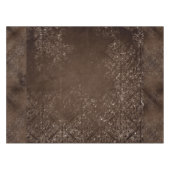 Glimmery Bronze Grunge | Rich Brown Glam Damask Tischdecke (Vorderseite (Horizontal))