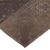Glimmery Bronze Grunge | Rich Brown Glam Damask Tischdecke (Schrägansicht)