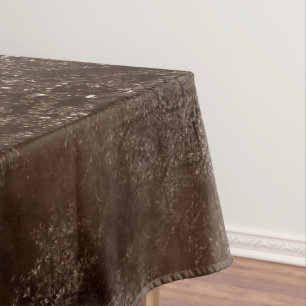 Glimmery Bronze Grunge   Rich Brown Glam Damask Tischdecke