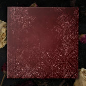 Glimmery Henna Grunge | Rich Blood Red Glam Damask Fliese