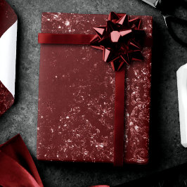 Glimmery Henna Grunge | Rich Blood Red Glam Damask Geschenkpapier