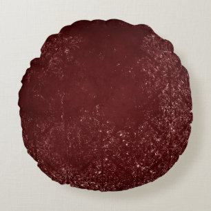 Glimmery Henna Grunge   Rich Blood Red Glam Damask Rundes Kissen