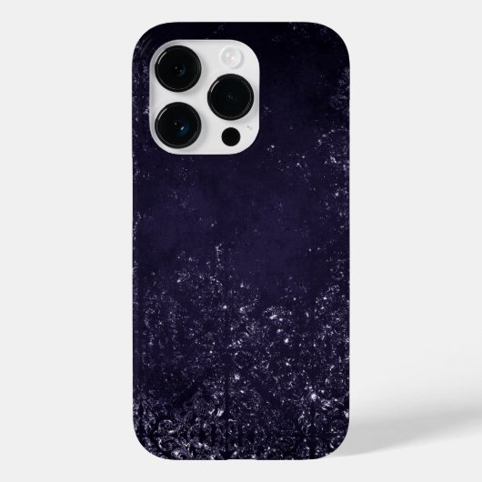 Glimmery Indigo Grunge | Lila Damast um Mitternach Case-Mate iPhone Hülle (Rückseite)