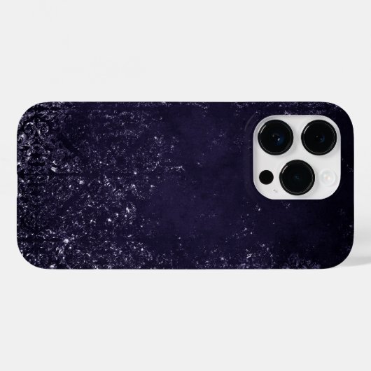 Glimmery Indigo Grunge | Lila Damast um Mitternach Case-Mate iPhone Hülle (Rückseite (Horizontal))
