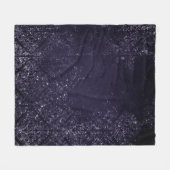 Glimmery Indigo Grunge | Lila Damast um Mitternach Fleecedecke (Vorderseite (Horizontal))
