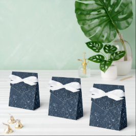 Glimmery Navy Grunge | Dark Sapphire Blue Damask Geschenkschachtel