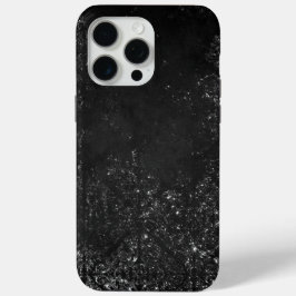 Glimmery Onyx Grunge | Silvery Black Glam Damask Case-Mate iPhone Hülle