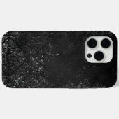 Glimmery Onyx Grunge | Silvery Black Glam Damask Case-Mate iPhone Hülle (Rückseite (Horizontal))