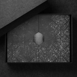 Glimmery Onyx Grunge | Silvery Black Glam Damask Seidenpapier