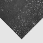 Glimmery Onyx Grunge | Silvery Black Glam Damask Seidenpapier (Ausschnitt)