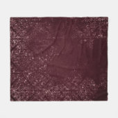 Glimmery Wine Grunge | Sangria Bordeaux Damask Fleecedecke (Vorderseite (Horizontal))
