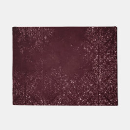 Glimmery Wine Grunge | Sangria Bordeaux Damask Fußmatte
