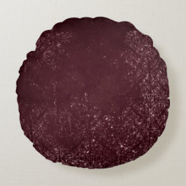 Glimmery Wine Grunge | Sangria Bordeaux Damask Rundes Kissen