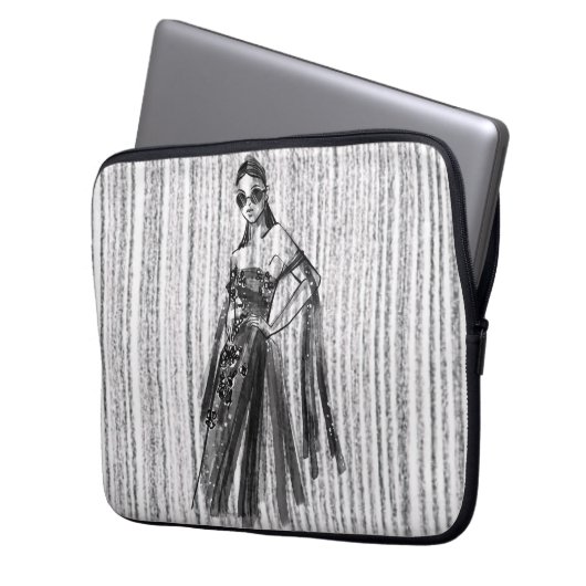 "GlimmrTech-Couture" Laptopschutzhülle (Vorderseite Links)