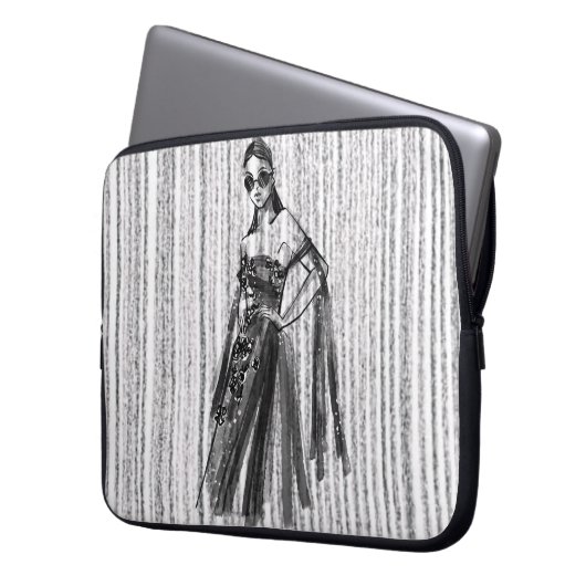 "GlimmrTech-Couture" Laptopschutzhülle (Vorderseite Links)