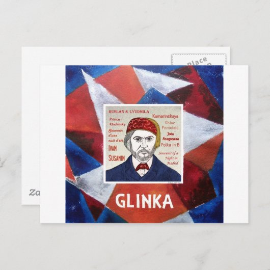 Glinka Postkarte (Vorne/Hinten)