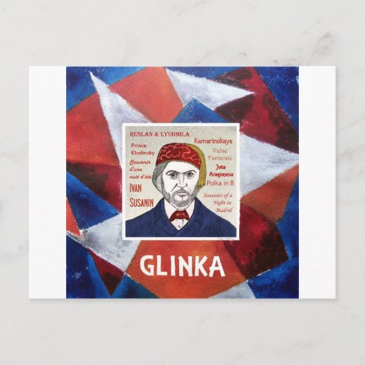 Glinka Postkarte (Vorderseite)