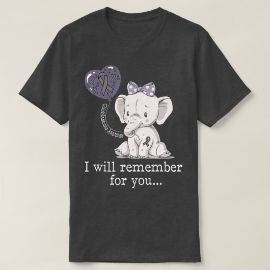 Glioblastoma Awareness Elephant T-Shirt (Design vorne)