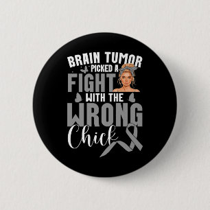 Glioblastoma Awareness Fight Falscher Kick Brain T Button