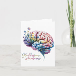 Glioblastoma Awareness Floral Brain Brain Cancer S Karte