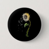 Glioblastoma Awareness Sunflower Button (Vorderseite)