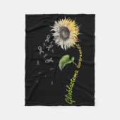 Glioblastoma Awareness Sunflower Fleecedecke (Vorderseite)