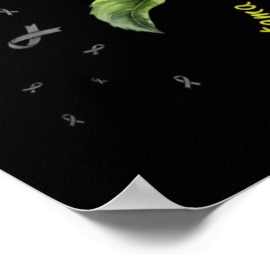 Glioblastoma Awareness Sunflower Poster (Ecke)