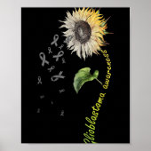 Glioblastoma Awareness Sunflower Poster (Vorne)