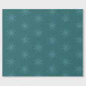 GListen Snowflakes Weihnachten Aquamarines Muster Geschenkpapier (Flach)