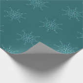 GListen Snowflakes Weihnachten Aquamarines Muster Geschenkpapier (Ecke)