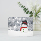 GListen Snowman Postcard Postkarte (Stehend Vorderseite)
