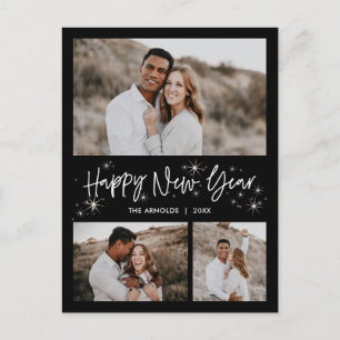 Glisternde Himmel Frohes Neujahrs Postkarte