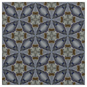 Glitch2 aquamarines Muster in Midnight Blue Stoff (Nahaufnahme)
