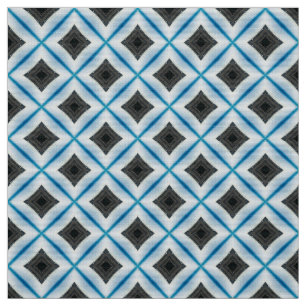 Glitch2 Blauer, grauer Fliesenstoff Stoff