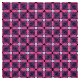 Glitch2 Blauer und Lila Polyester-Weave-Stoff Stoff