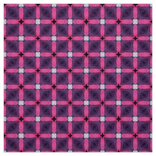 Glitch2 Blauer und Lila Polyester-Weave-Stoff Stoff (Muster)