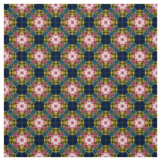 Glitch2 Blauer, weiße Möbelstoffe Stoff (Muster)