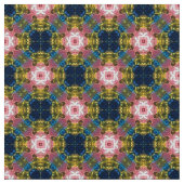 Glitch2 Blauer, weiße Möbelstoffe Stoff (Nahaufnahme)