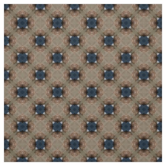 Glitch2 blaues braunes Möbelmuster Stoff (Muster)