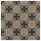 Glitch2 blaues braunes Möbelmuster Stoff (Nahaufnahme)