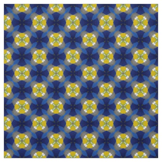 Glitch2 Blaues, gelbes Muster Stoff (Muster)